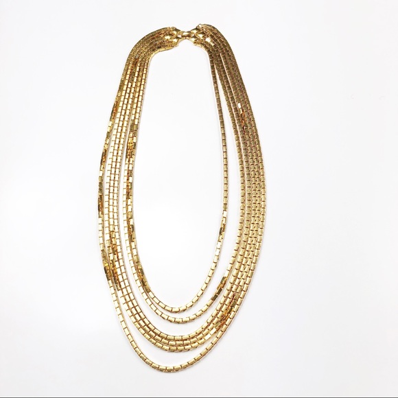 Dorlan Jewelry | Dorlan Multi Strand Vintage Gold Chain Necklace | Color: Gold | Size: 23.5 | Poshempresaria's Closet